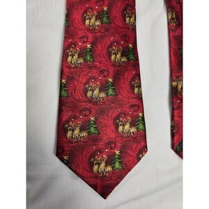 Vintage Jerry Garcia J. Garcia Tie Mens Red Silk Dracula Claus Christmas 90s